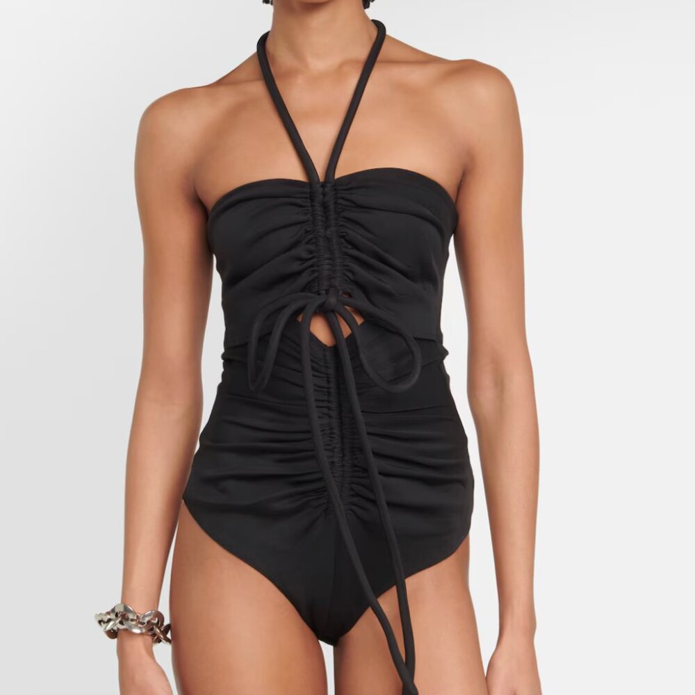 Proenza Schouler Compact Ruched Halter Bodysuit